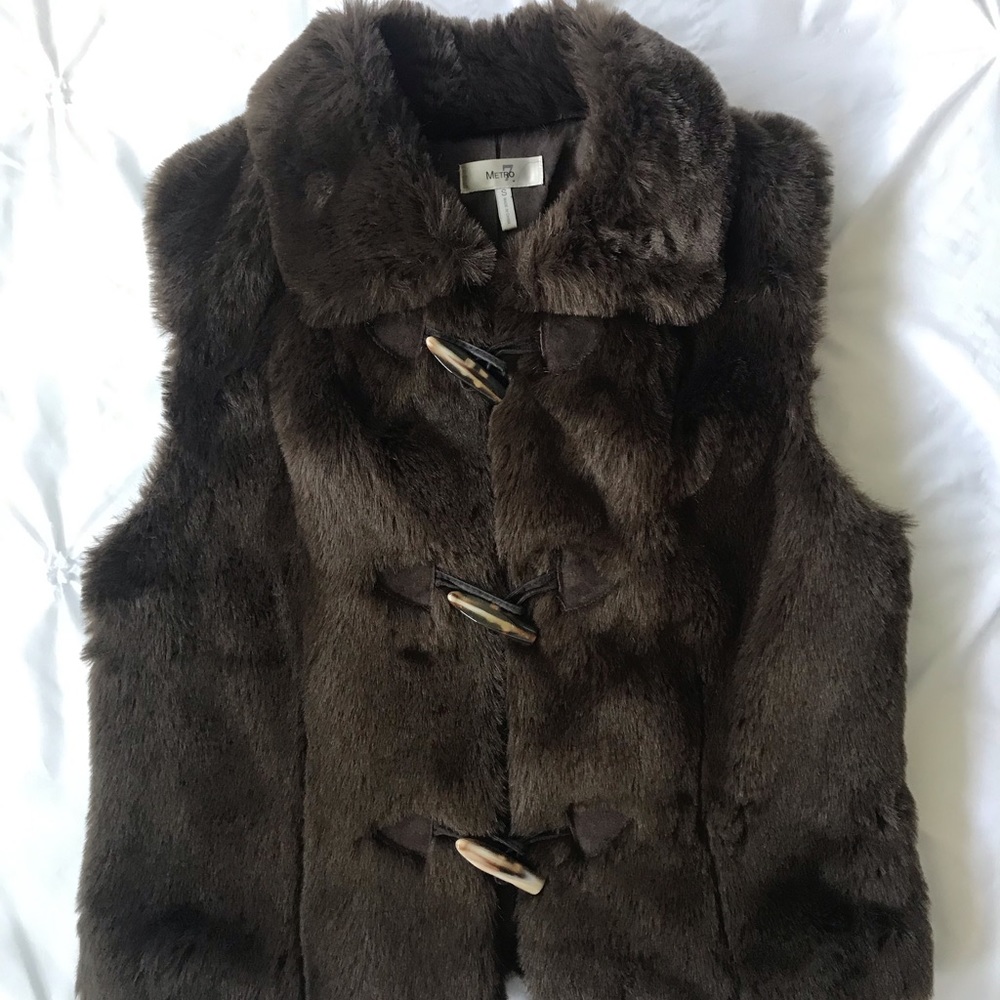 Brown Faux Fur Vest